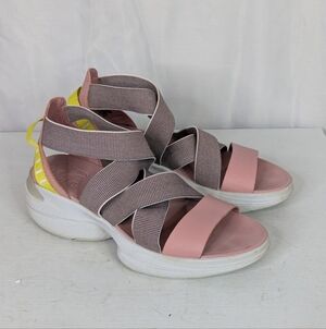 Sorel Explorer Blitz Pink Leather Elastic Sport Sandals